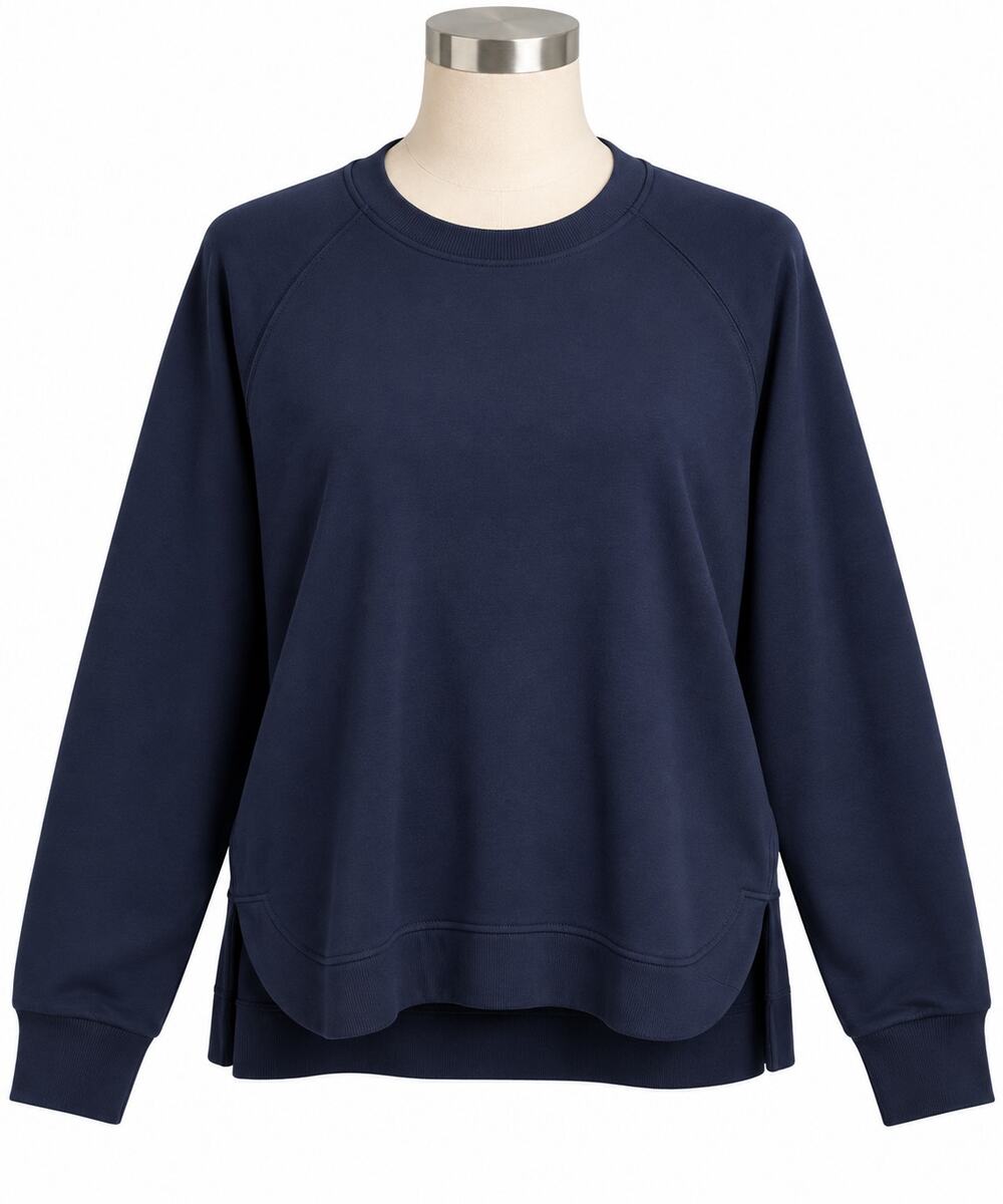 Quince CloudComfort Deep Navy Relaxed Crewneck Sweatshirt  - Size XL